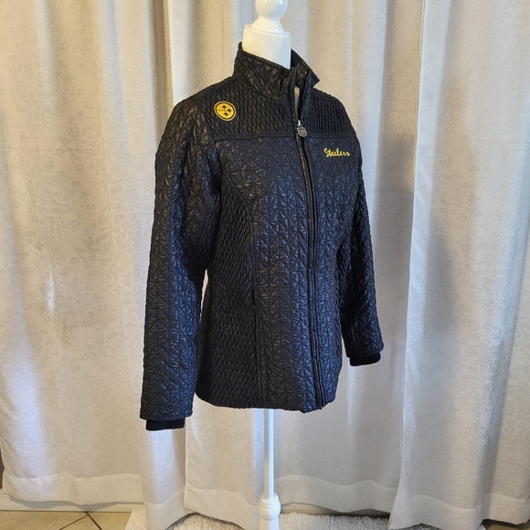 NFL Pro Line Women Jacket, Coat, Pittsburgh Steelers, Size S, Black, Puffer - Picture 10 of 14